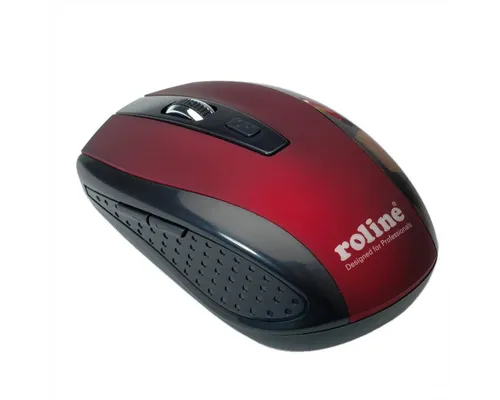 Roline Maus, optisch, USB, Wireless - Ergonomische 5-Tastenmaus mit 800-1600 DPI, drahtlos, ideal für Rechts- und Linkshänder