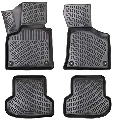 Design 3D Gummimatten Set für Audi A3 (2003-2013) | Hoher Rand - Maßgefertigte Gummimatten für AUDI A3 (2003-2013) mit extra hohem Rand für umfassenden Schutz. Pflegeleicht und strapazierfähig – ideal für den täglichen Einsatz. Inklusive Befestigungen für sicheren Halt.