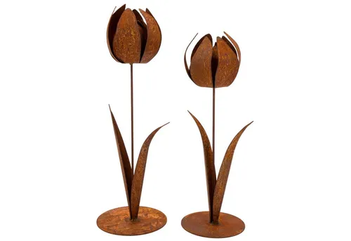 Rostikal Dekofigur Rost Deko Blumen von Rostikal