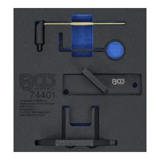 BGS Werkstattwageneinlage 1/6: Motor-Einstellwerkzeug-Satz für Citroën und Peugeot - Innenausstattung, ideal für die präzise Kontrolle und Einstellung der Motorsteuerzeiten an 1.2 GDI PureTech Motoren in zahlreichen Citroën und Peugeot Modellen.