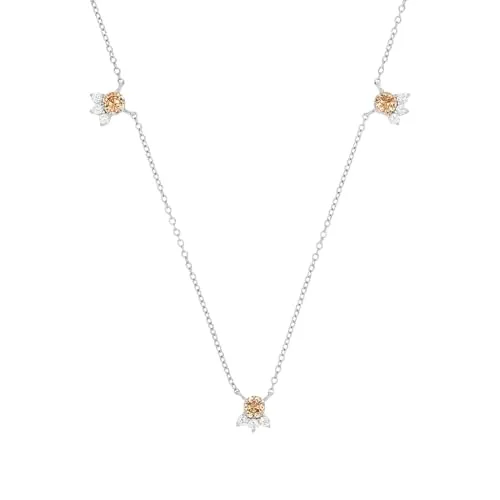 NOELANI Kette mit Anhänger aus 925 Sterling Silber - Elegante Damen Kette mit Zirkonia-Steinen, 40+5 cm verstellbar, ideal als Geschenk in edler Schmuck Geschenk Box.