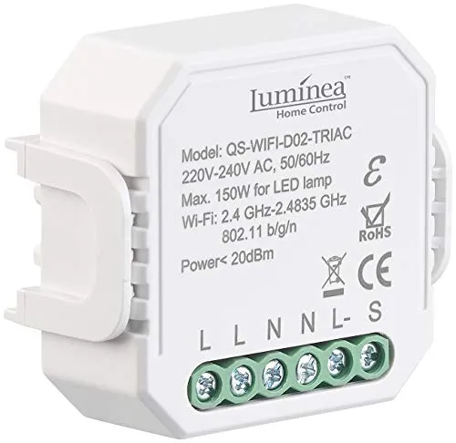 Luminea Home Control LED Dimmer App: WLAN-Unterputz-Lichtschalter und -Dimmer, mit App und Sprachsteuerung (Schalter Alexa, Schalter Unterputz, Wireless Controller)
