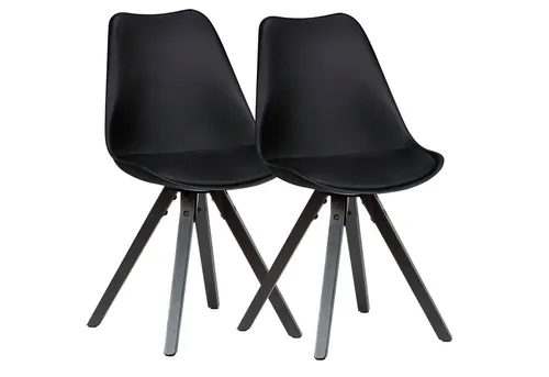 WOHNLING Esszimmerstühle WL6.134 schwarz Kunststoff