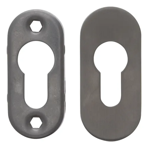 ToniTec Schlüsselrosette 70x32x9 mm Schutzrosette oval Schieberosette PZ-Lochung