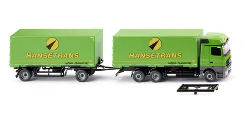 Wiking 1:87 - 057311 Wechselkofferhängerzug (MB Actros) Hansetrans - Neu & OVP