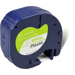 Label Band kompatibel zu Dymo 91221 (S0721660) schwarz auf weiß 12mm x 4m Plastik