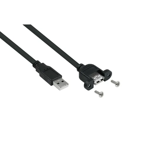UK20P-AEA-020S - USB 2.0 Einbau-Verlängerung Stecker A an Buchse...