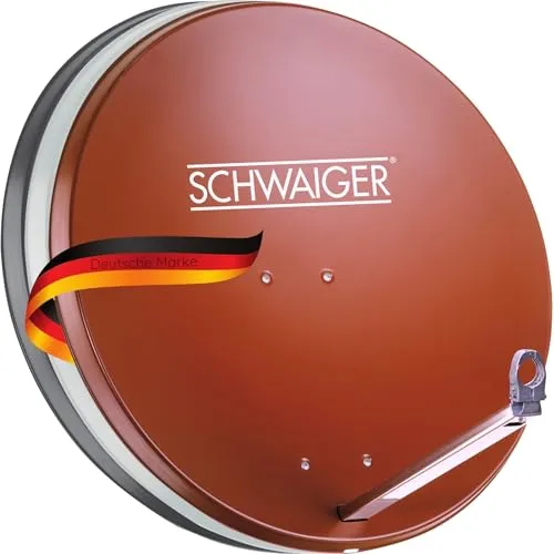 Schwaiger 714203 SAT-Antenne 75 cm, Aluminium, ziegelrot von Schwaiger