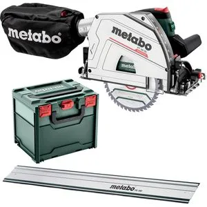 Metabo Handkreissäge KT 66 BL + FS160 + metaBOX - Tauchkreissäge mit kraftvollem Brushless-Motor für präzise Schnitte bis 66 mm Tiefe. Ideal für professionelle Anwendungen und vielseitig einsetzbar dank variabler Drehzahl.