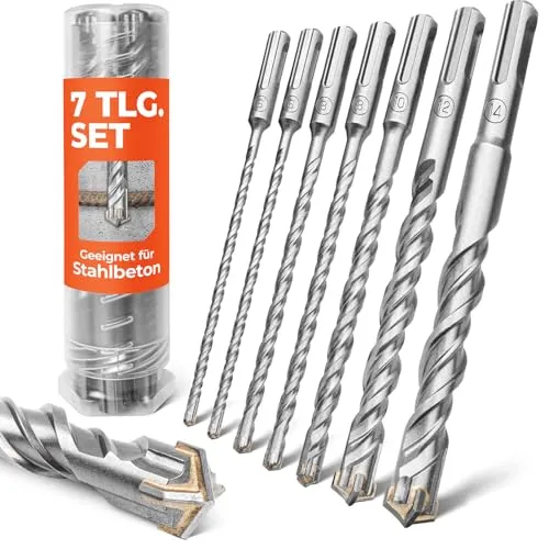 BAUBECK SDS Plus Bohrer Set für Beton [7tlg
