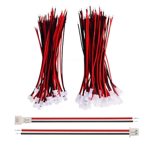 PENGLIN 40 Stück JST 1.25mm 2 Pin Stecker und Buchse Anschluss mit Draht Kabel 100mm,Mini Micro 2 Poliger Männlich und Weiblich Adapter