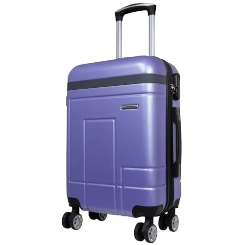 Trendyshop365 Handgepäck klein Hartschale Genf 55cm 40 Liter 4 Rollen (blau)