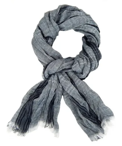 Ella Jonte Modeschal, leichter Herrenschal grau schwarz oder blau Viskose