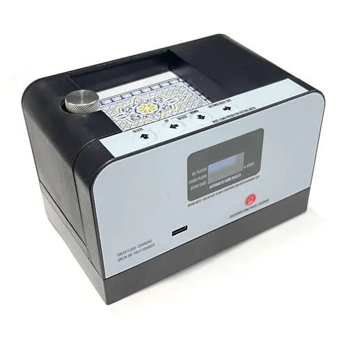 VOSSBACH Automatischer Akku Kartenverteiler - für 2 bis 8 Spieler, patentiertes Design und einfache Zusatzkarten-Funktion, ideal für Poker und Blackjack