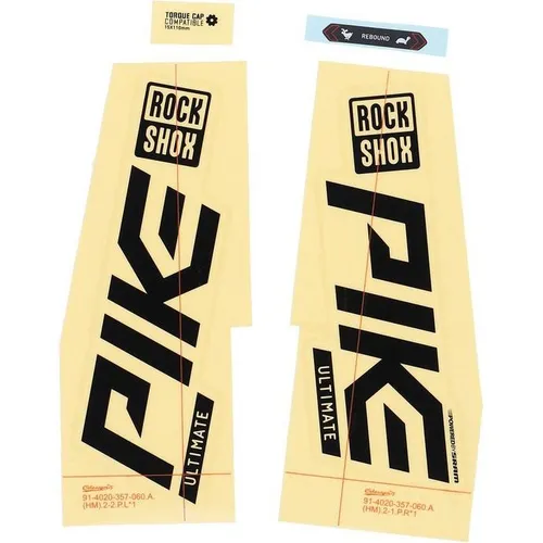 Rockshox Dekor Set Signatur Series für Pike Ultimate - Sonstiges Fahrradzubehör - Hochwertiges Dekor Kit in glänzendem Schwarz für RockShox Pike Ultimate Gabeln, das deinem Bike einen individuellen Look verleiht.