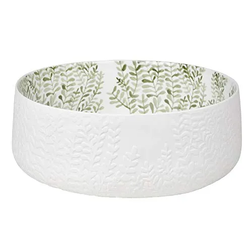 Räder Mix and Match Porcelaine blanche – Elegante Dekoschale - Schüssel in weiß mit grünem Ranken-Muster, perfekt für Salate oder Obst, verleiht jedem Tisch eine stilvolle Note.