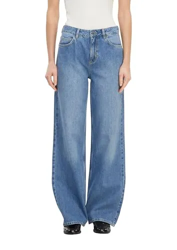 Comma Wide-Leg-Jeans mit hohem Bund - Stylische Wide-Leg-Jeans mit hohem Bund aus hochwertigem Denim. Praktisches 5-Pocket-Design und Gürtelschlaufen für einen perfekten Sitz im Alltag.