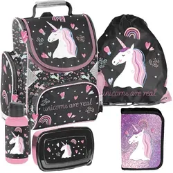 Paso EINHORN Schulranzen Set 5-tlg. für Mädchen & Jungen