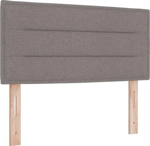 vidaXL Kopfteil Linien-Design Taupe 90 cm - Bettenzubehör: Gepolstertes Kopfteil in modernem taupe, ideal für stilvolle Schlafzimmer. Mit verstellbarer Höhe und einfacher Montage für maximalen Komfort und Eleganz.