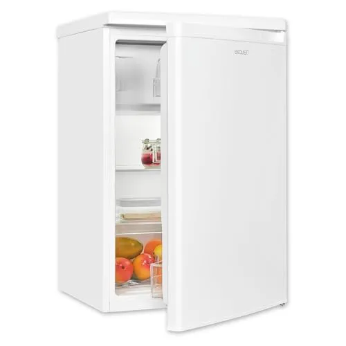 Exquisit Kühlschrank KS516-4-E-040E - Kühlschrank mit 109 Litern und 14-Liter Gefrierfach, energieeffizient und leise mit nur 40 dB – ideal für kleine Haushalte und Büros.
