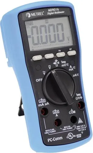 Metrel MD 9016 SN Hand-Multimeter digital - Spannungsprüfer mit 6000 Counts Anzeige, kompakt und leistungsstark für präzise Messungen in elektrischen und elektronischen Anwendungen.
