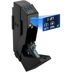 VEVOR Waffentresor Pistolentresor mit Fingerabdruck/Passwort (6-stellige Tastatur)/Schlüssel, Waffensafe Waffenkofferbox mit LED für 1 Pistole & Magazin, 190 x 98 x 425 mm Waffenbox für Nachttisch