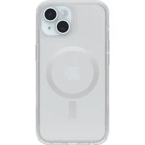 Otterbox Symmetry Series Clear 77-93109 - Handyhülle für iPhone 15, transparentes Backcover mit MagSafe, antibakteriell und stoßfest, umweltfreundlich aus recyceltem Kunststoff