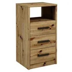 MATKAM Schubladenkommode 3SO - Elegante Aufbewahrungslösung - Kommoden & Sideboards: Stilvolle Schubladenkommode mit 3 Schubladen und offenem Ablagefach, ideal für kompakte Räume und pflegeleicht.