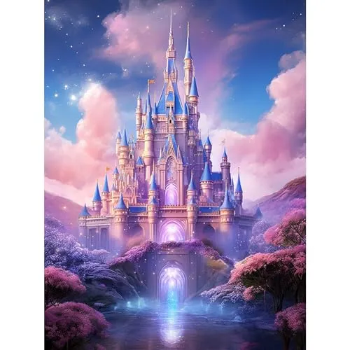 Fountor Schloss Diamond Painting Erwachsene 30x40 CM, DIY Gift Craft
