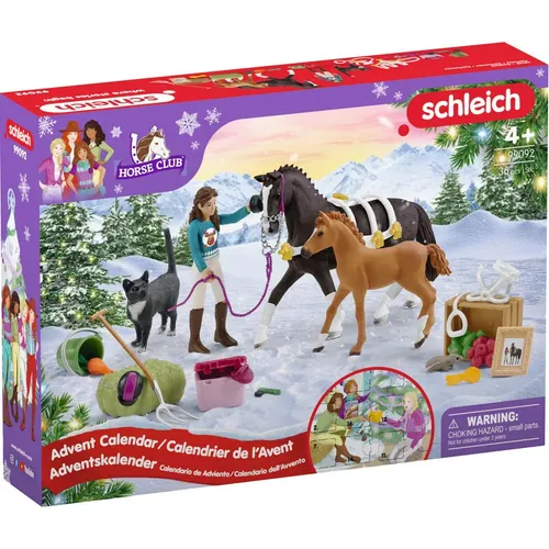 Schleich Spielzeug-Adventskalender HORSE CLUB (36-tlg) - Bunter Adventskalender für Pferdefans ab 5 Jahren, fördert Kreativität und Spielspaß