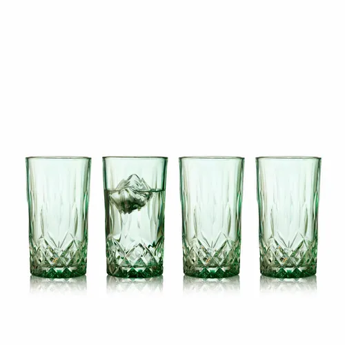 Lyngby Glas Highballglas Sorrento 4er Set in grün von Lyngby Glas