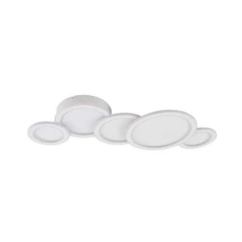 Lucande LED Deckenleuchte 'Diala' dimmbar - Moderne 5-flammige Lampe in Weiß - Moderne LED Deckenleuchte für Innenräume, dimmbar und energieeffizient, perfekte Beleuchtung mit warmweißem Licht (3.000 K) für eine angenehme Atmosphäre.
