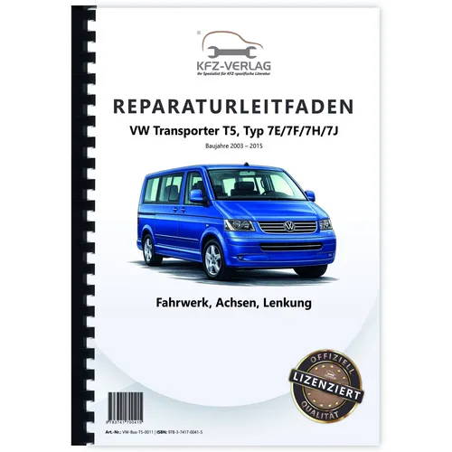 Produktbild VW Transporter T5 2003-2015 Fahrwerk Achsen Lenkung Reparaturanleitung