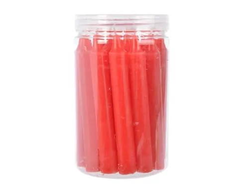 Mini-Kerzen, 10 cm, 1,4 Std. Brenndauer, Rot, 22 Stück