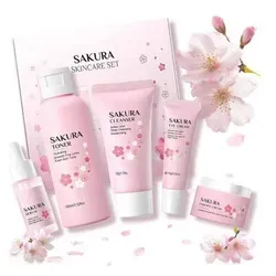 Gesichtspflege Set Damen Sakura Skincare Kit 5 Teile