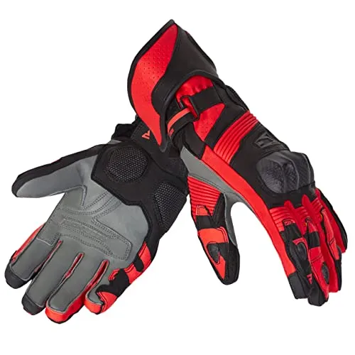 Rebelhorn Fighter Motorradhandschuhe, Schwarz-Rot, Größe XS
