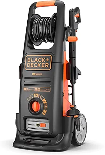 BLACK+DECKER Hochdruckreiniger BXPW2500DTS - Dualtech System für maximale Leistung - Hochdruckreiniger mit 2500 W und 150 bar, bietet dank Dualtech System bis zu 850 l/h Fördermenge für schnelle und effiziente Reinigung von großen Flächen und hartnäckigem Schmutz.