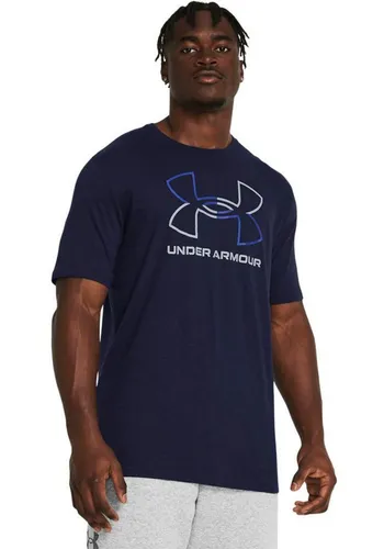Under Armour GL Foundation Update SS T-Shirt - Midnight Navy/Royal Mod Gray - Herren Laufshirt aus superweichem Baumwollmix, leicht und schnell trocknend für optimalen Tragekomfort beim Sport.