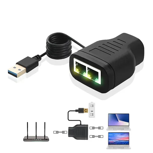 A11C RJ45 Adapter Splitter Verteiler 1:2 Ethernet LAN Netzwerkkabel CAT56