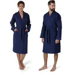Möve Kimono Homewear XXXL - Bademantel in Kurzform aus 100% Baumwolle, ideal für Sauna & Spa, mit praktischem Gürtel und Kimono-Kragen für höchsten Tragekomfort.