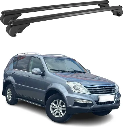 OMAC Dachträger für Ssangyong Rexton 2012-2025 - Dachgepäckträger aus leichtem, wasserbeständigem Aluminium mit aerodynamischem Design, ideal für Fahrrad- und Skiträger. Einfach zu installieren und abnehmbar, perfekt für Ihre Abenteuer!