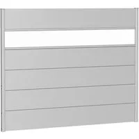 Biohort Sichtschutzelement - 5 Metall-Paneele und 1 Acrylglas-Paneel - Sichtschutzzäune für mehr Privatsphäre, wind- und sonnenschutzend, einfach erweiterbar durch Stecksystem für individuelle Gestaltung.