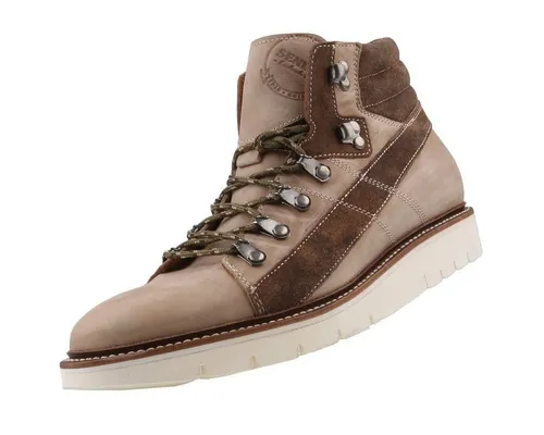 Sendra Boots 14885-Sprinter Hueso Lavado Stiefel - Herren Stiefel 14885 in Beige mit innovativem Bergsteiger-Design. Leicht und bequem durch breitere Passform und hochwertige Materialien. Handgefertigt in Spanien, ideal für modebewusste Männer.