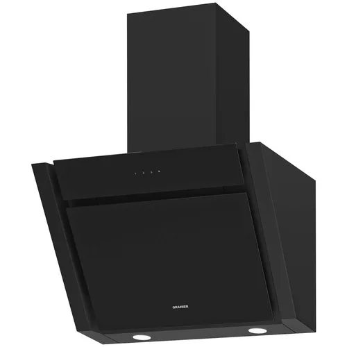 Oranier Kopffrei Wandhaube Umluft 60cm schwarz schräge Dunstabzugshaube MEBA60S2