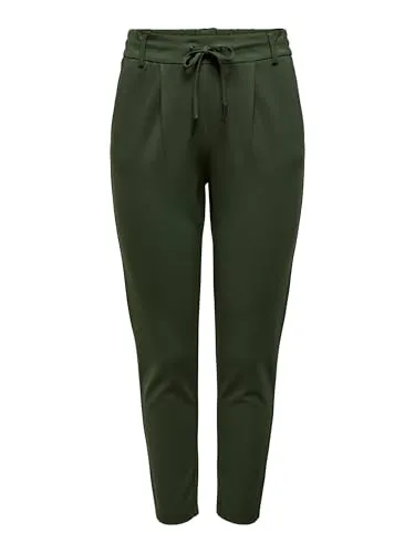 ONLY Female Klassische Einfarbige Hose - Damen-Hosen, normal geschnitten mit mittlerer Taille, aus umweltfreundlichem LENZING ECOVERO Viscose für hohen Tragekomfort und Nachhaltigkeit.