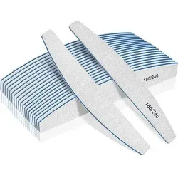 Nagelfeile 180/240 Grit - 12 Stück Profi Set für Naturnägel - Professionelle 12-teilige Nagelfeile für Naturnägel, ideal für Maniküre und Nagelpflege. Langlebig, waschbar und vielseitig einsetzbar – perfekt für Nagelkunstliebhaber!