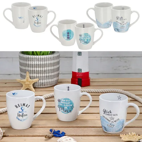 3x Kaffeetasse 350ml 12x9 Kaffeebecher Bürotasse Henkeltasse Teetasse Teebecher