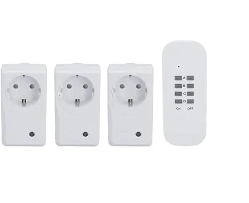 Unitec Funksteckdose 48110, 3 Stück mit Fernbedienung
