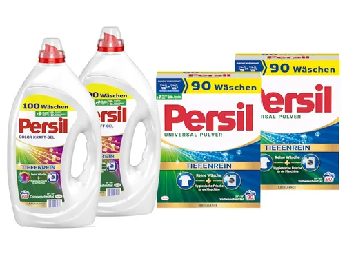 PERSIL Kraft-Gel 2x 100 WL Color 2x 4,5l &  2x 90 WL Universal 2x 5,4kg Set 