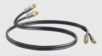 QED Performance Audio Graphite 2x 0,60m HiFi-Cinchkabel - HiFi-Kabel mit 99,999 % sauerstofffreien Kupferleitern und 24 Karat vergoldeten Steckern für verlustfreie Audioübertragung und hervorragende Klangqualität.